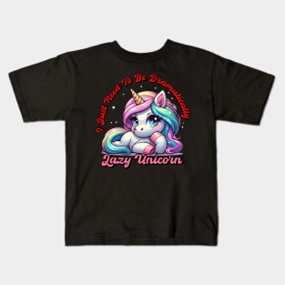 "Dramatically Lazy Unicorn" Kids T-Shirt